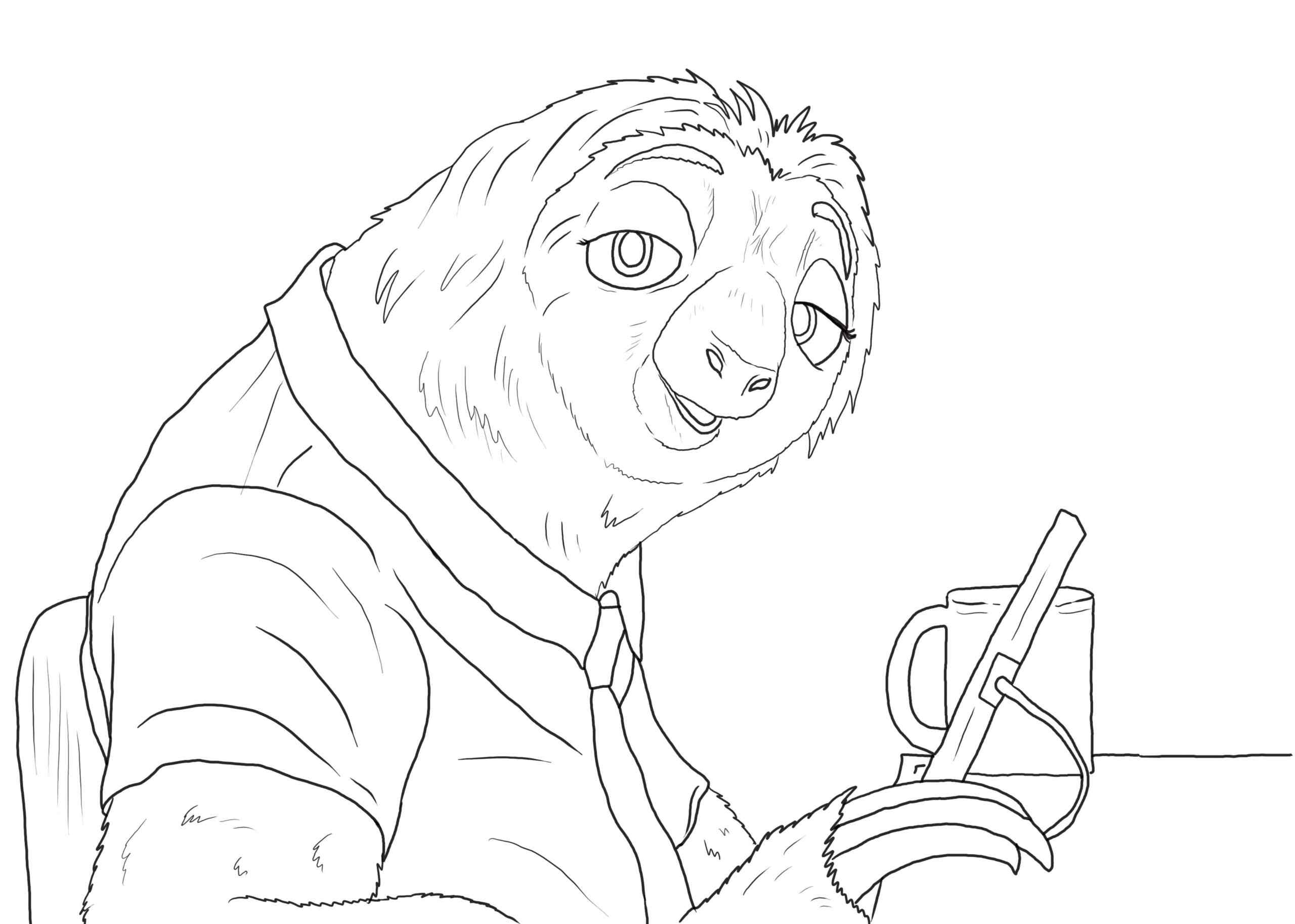 Clever Sloth From Zootopia
