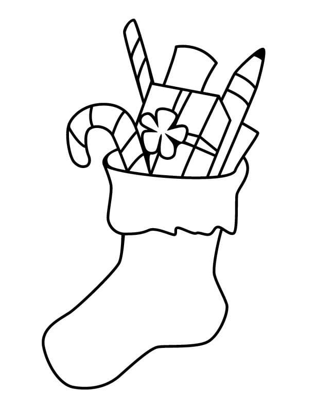 Christmas Boot With Your Own Colors Coloring Page
