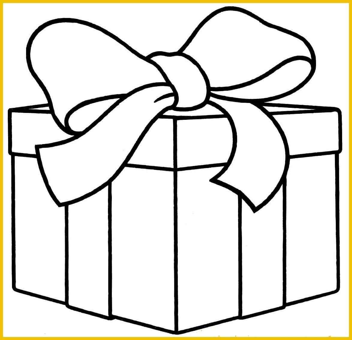 The Gift Box For Kids Coloring Page