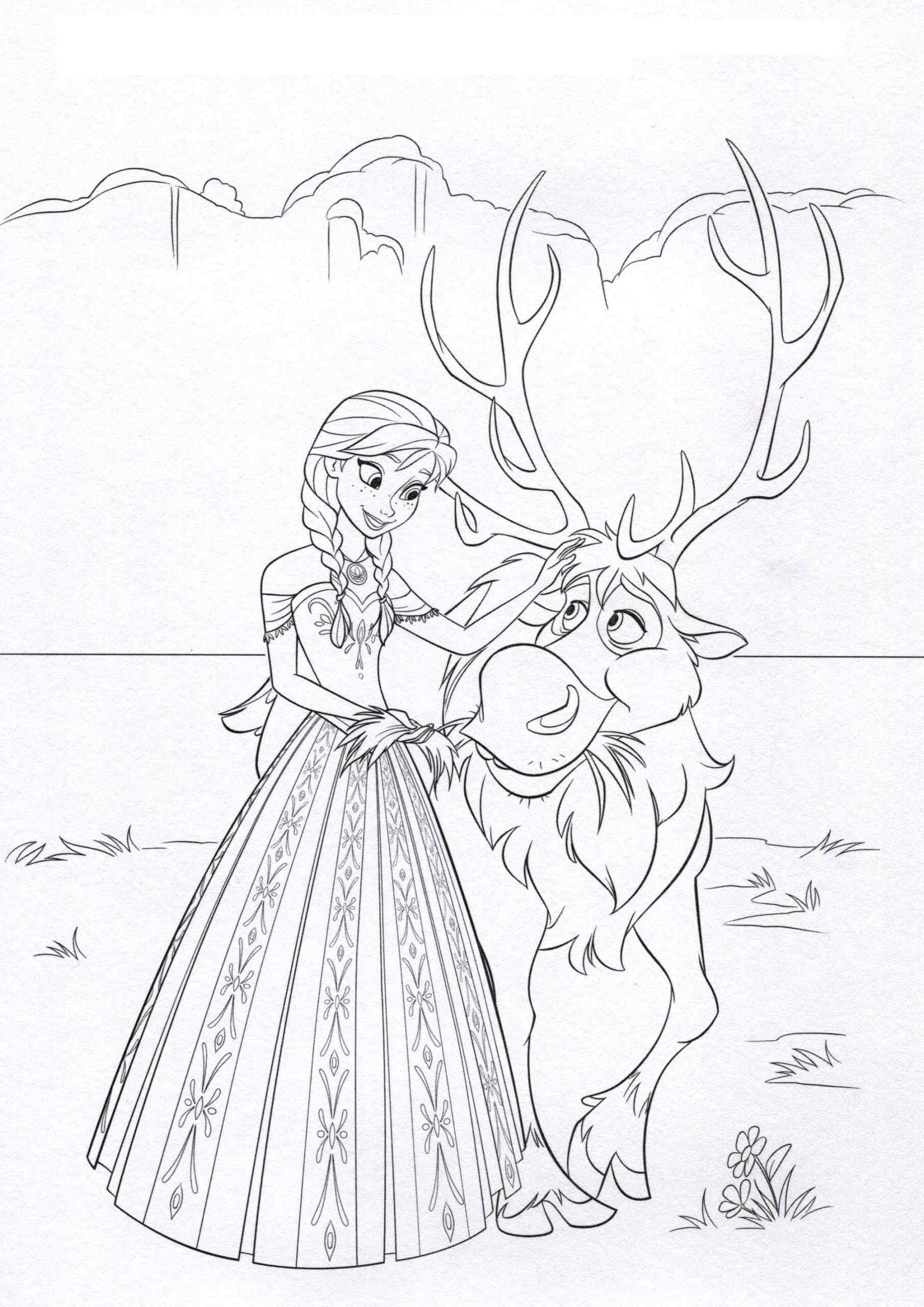 Frozen For Christmas Coloring Page