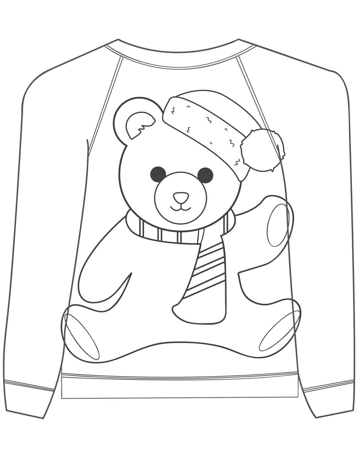 Cozy Pullover With A Teddy Bear