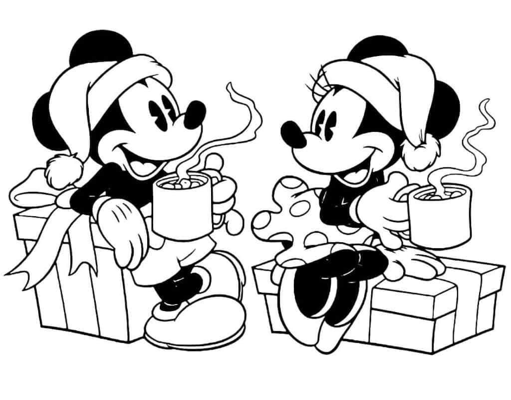 Delicious Cocoa Before Opening Gifts Coloring Page