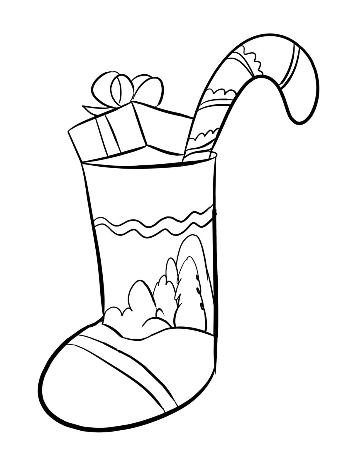 Festive Gift Accessory Coloring Page