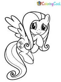Fluttershy Coloring Pages