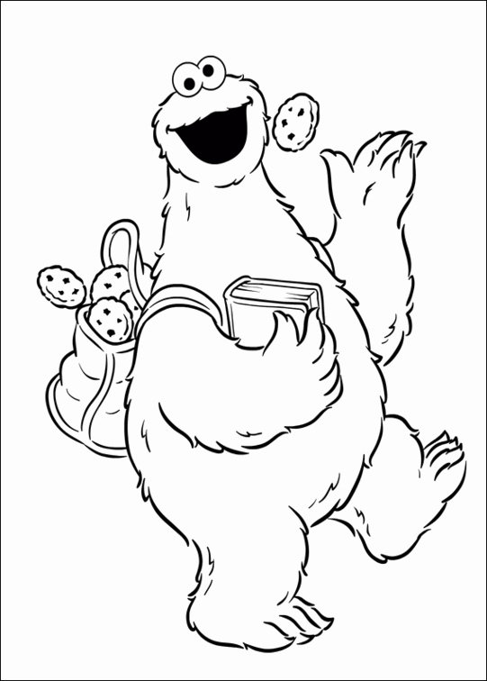 Printable Cookie Monster Coloring Page
