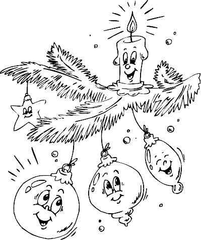 Funny Christmas Toys Coloring Page