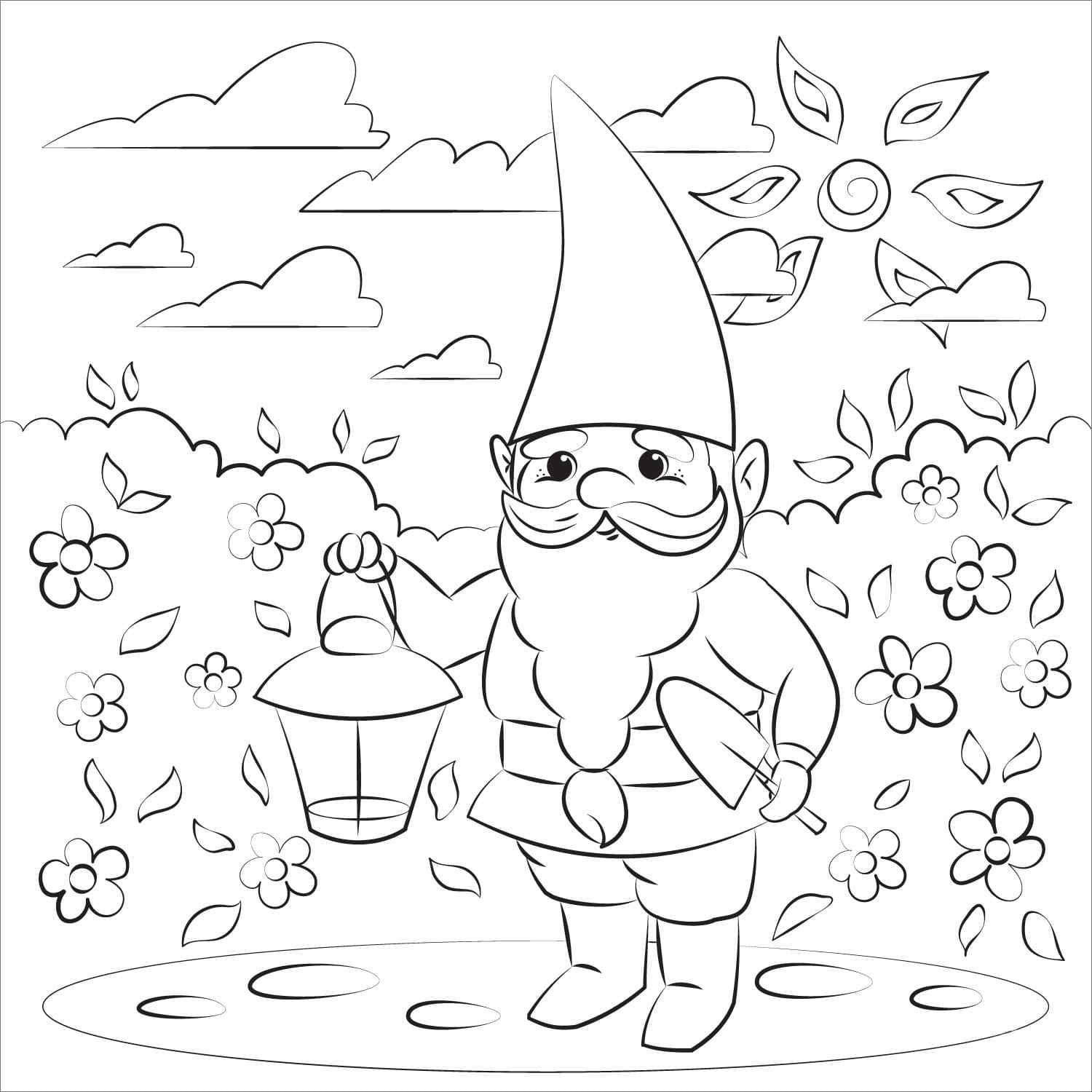 Garden Gnome With A Shovel