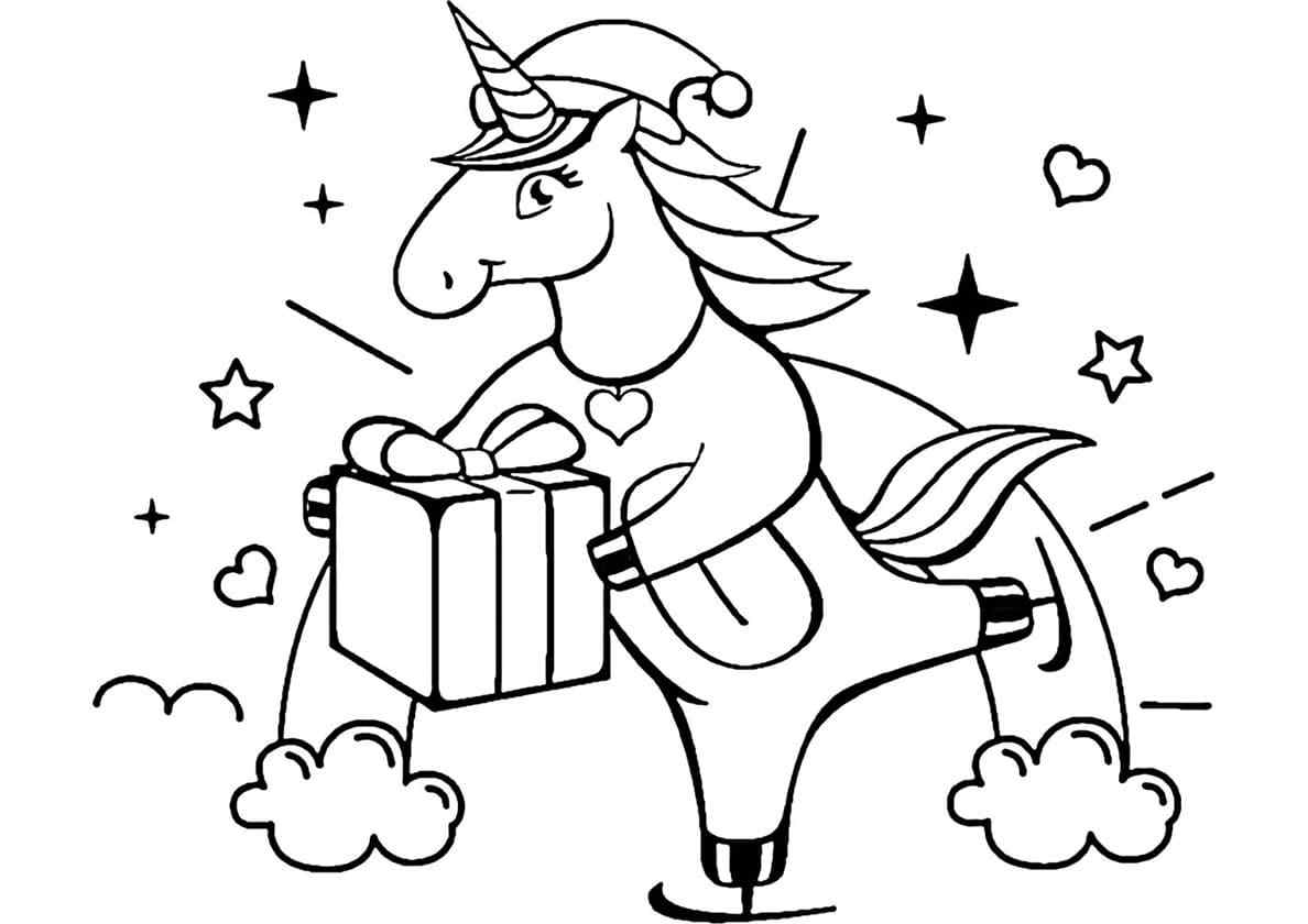 Gifts Can Be Distributed Much Faster On Skates Coloring Page
