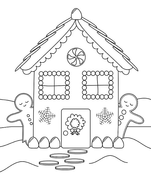 New Gingerbread Cookies Coloring Page