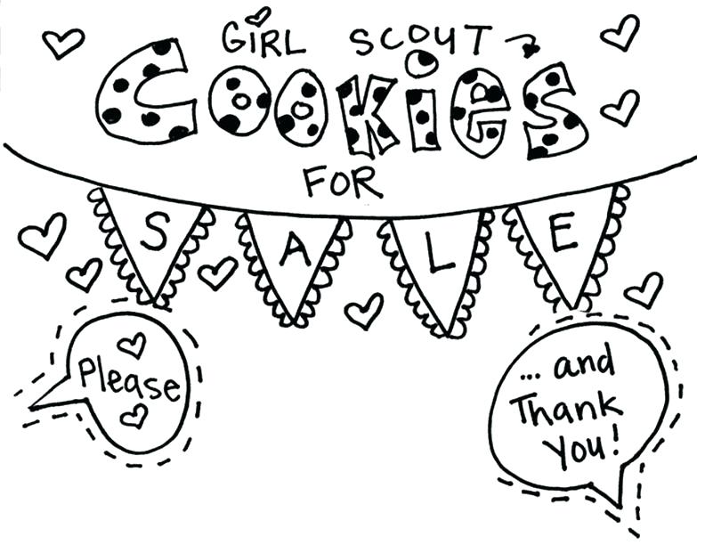 Printable Girl Scout Cookie Coloring Page