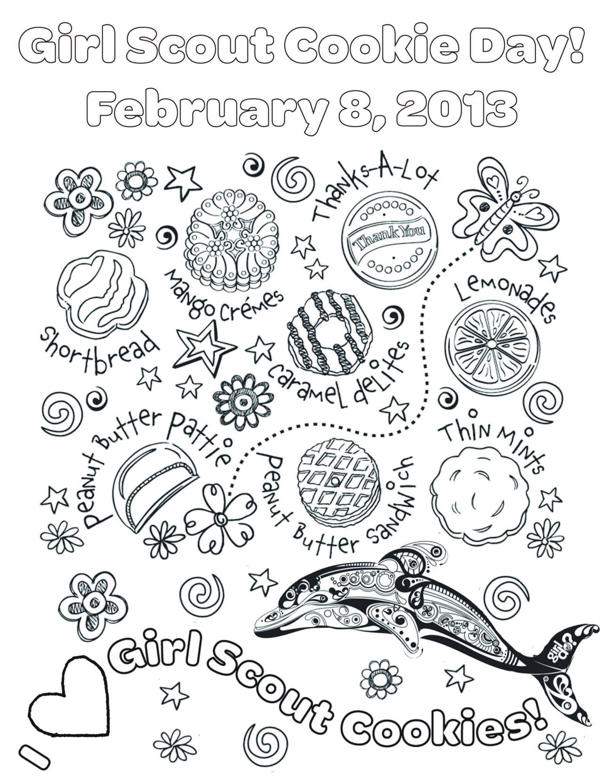 Girl Scout Cookie For Kid Coloring Page
