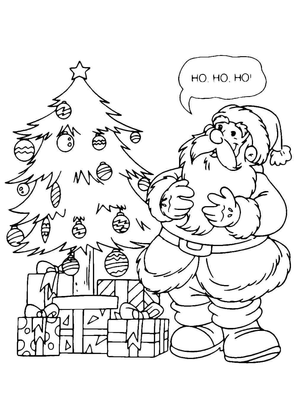 Good Santa Brought Gifts To All Children Coloring Page