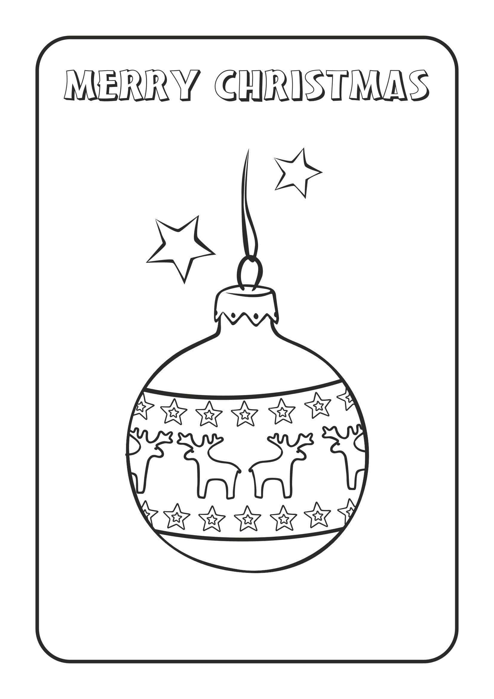 Greeting Card With A Christmas Ball