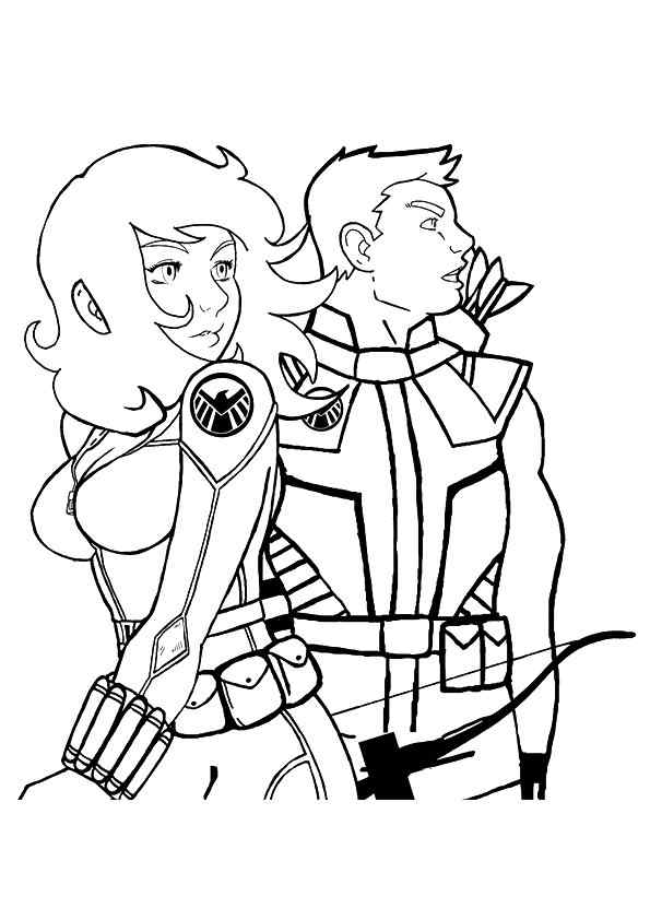 Hawkeye With Black Widow