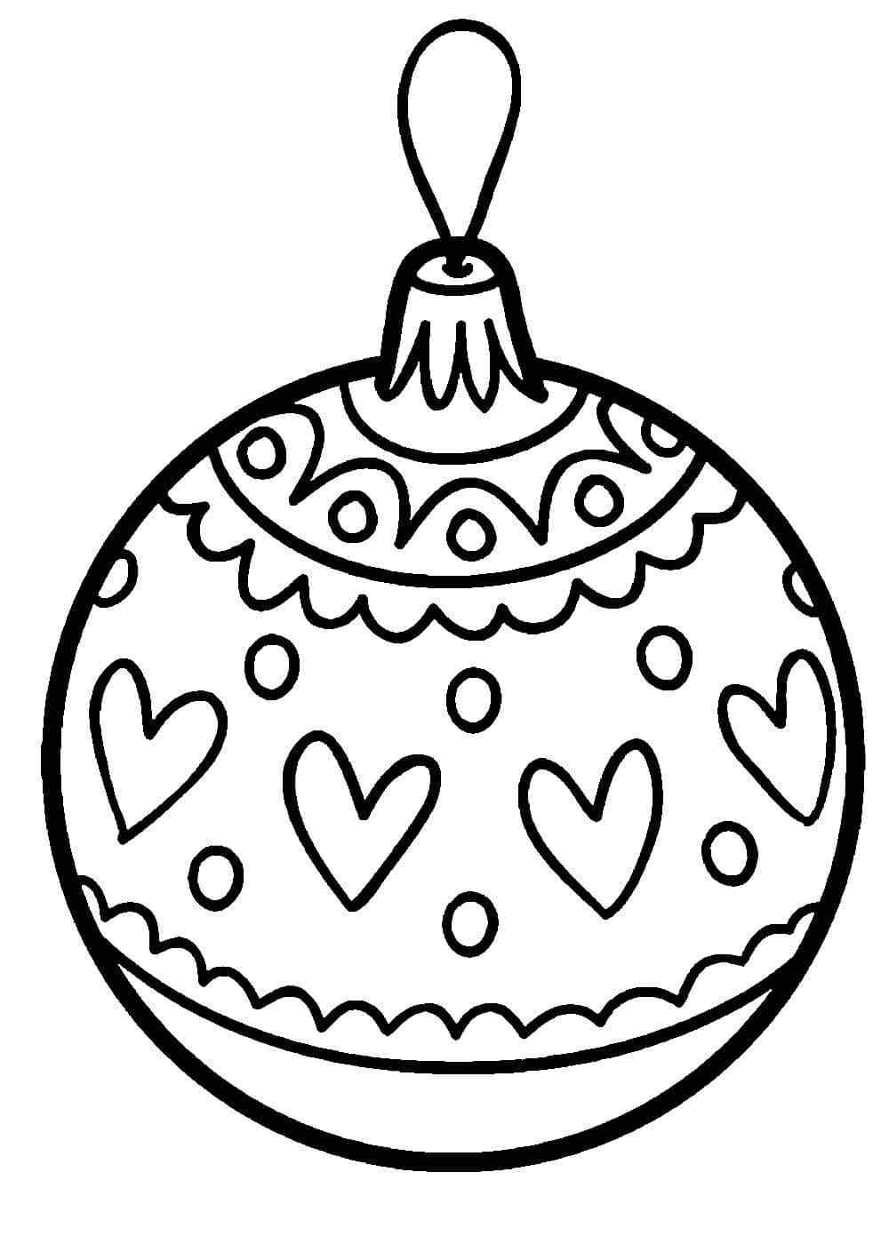 Hearts Decorate The Christmas Ball