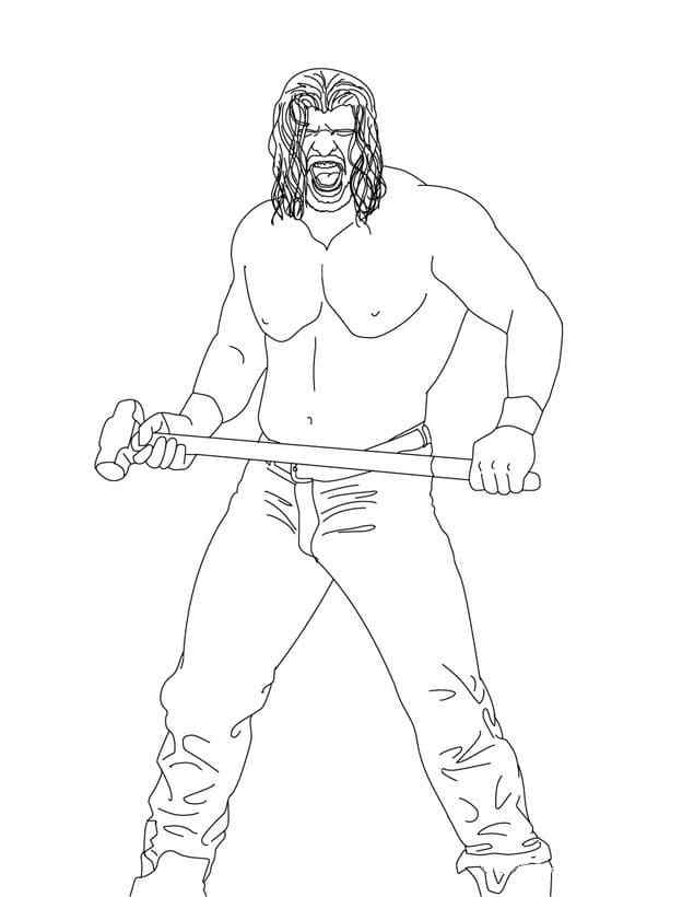 Hefty Wrestler With A Sledgehammer