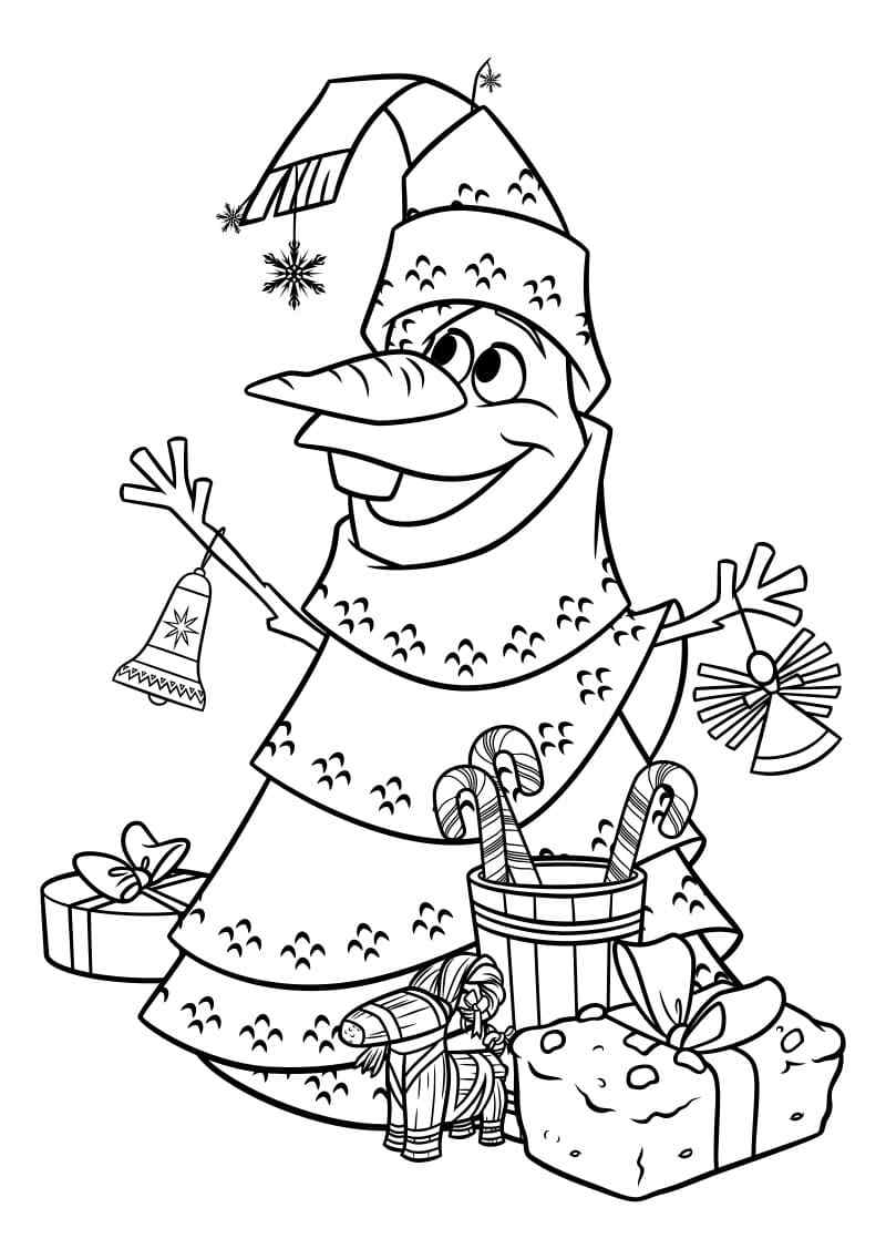 I Am A Christmas tree Coloring Page