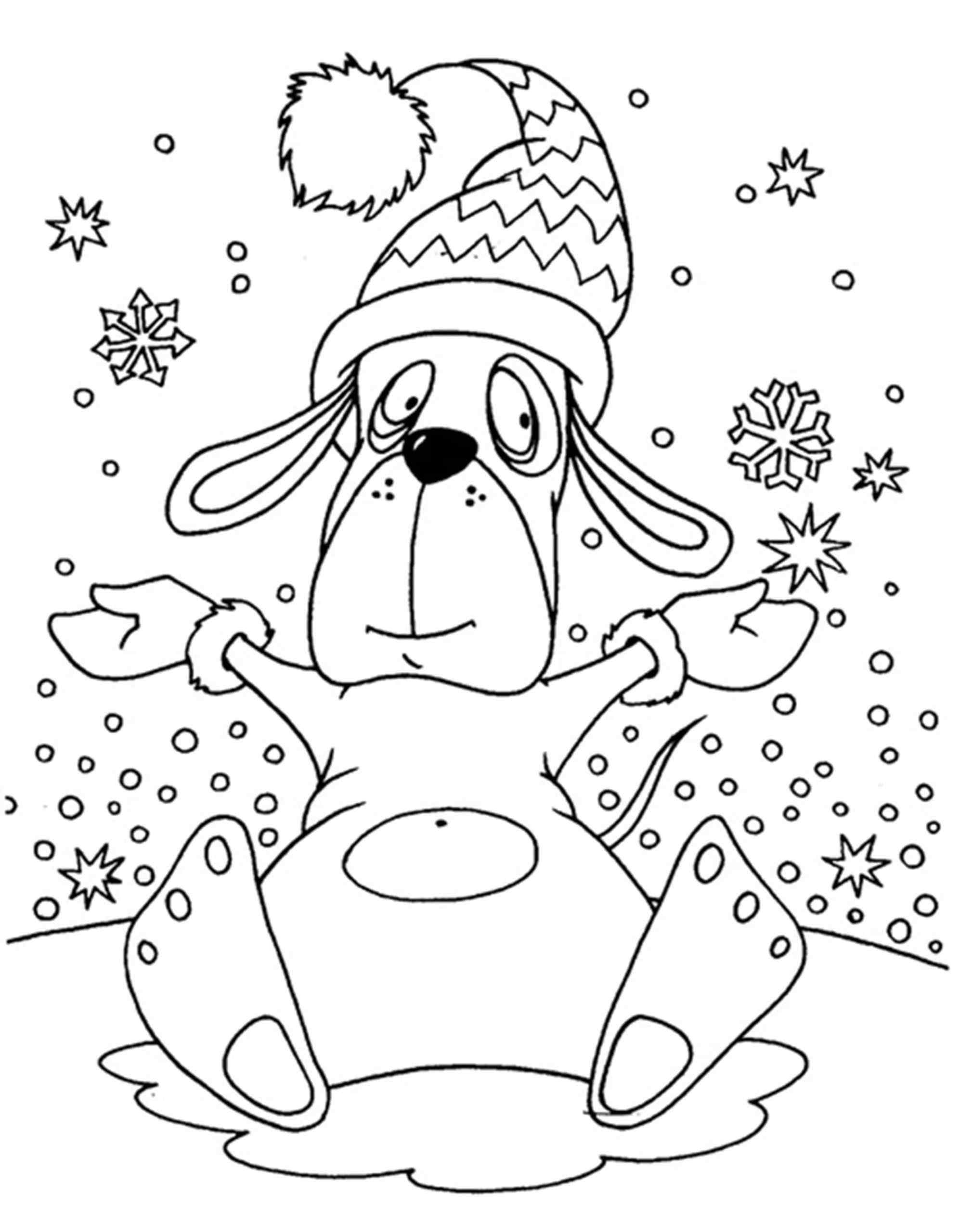 It Finally Snowed Coloring Page