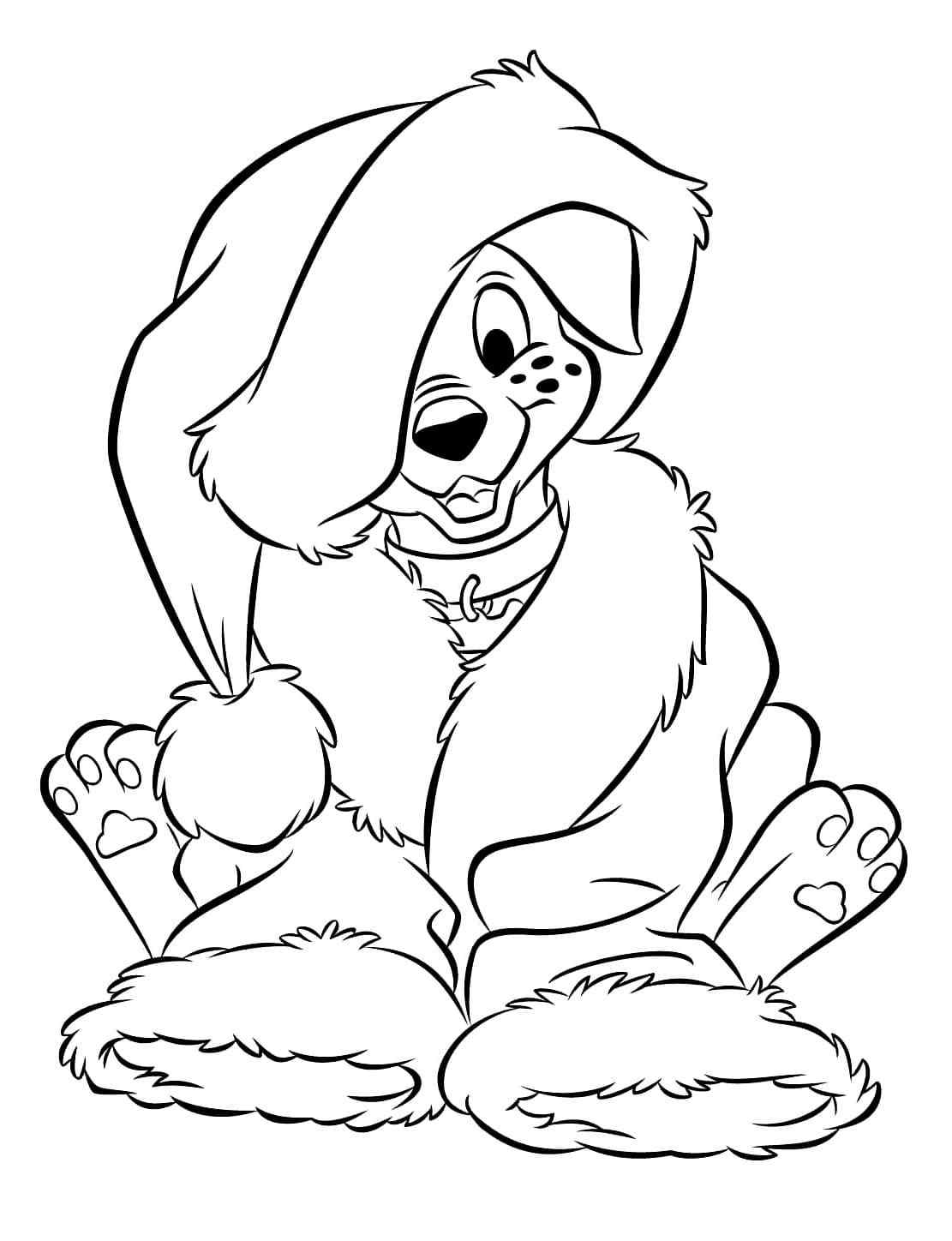 It Seems That Santa’s Suit is Too Big Coloring Page