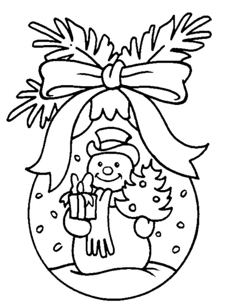 Ornaments Decorated For Christmas Coloring Page