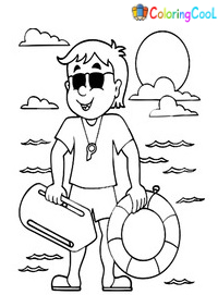 Lifeguard Coloring Pages