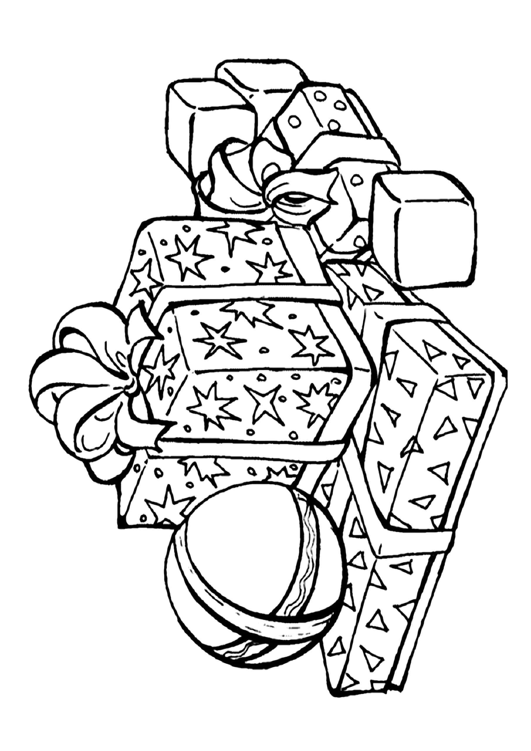 Long Awaited Gifts For The New Year Coloring Page