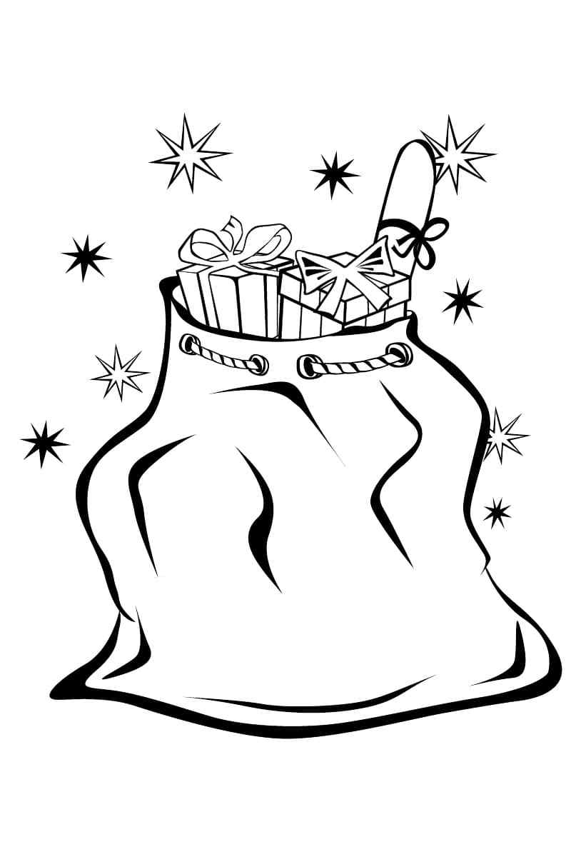 Magic Bag With Gifts Coloring Page