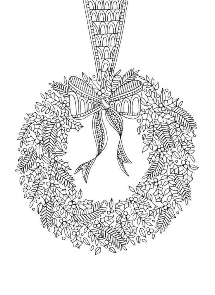 Branches In The Form of A Wreath Coloring Page