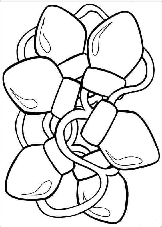 Light Up On Christmas Night Coloring Page