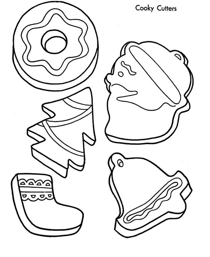 New Christmas Cookie Coloring Page