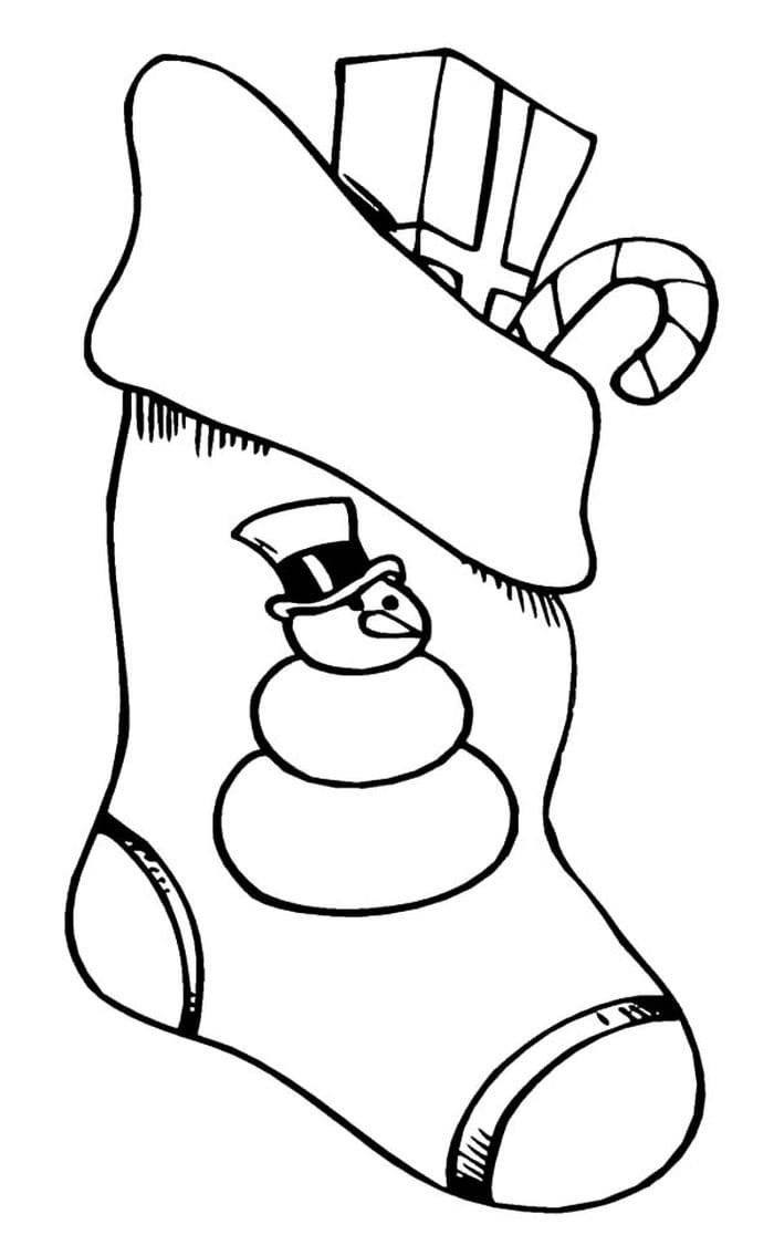 New Year’s Attribute Of Winter Holidays Coloring Page