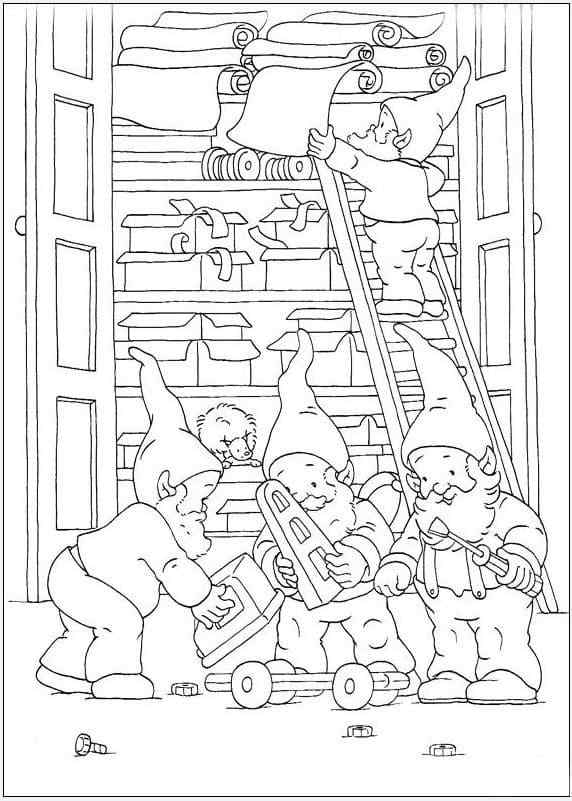 Nice Bustle On Christmas Eve Coloring Page
