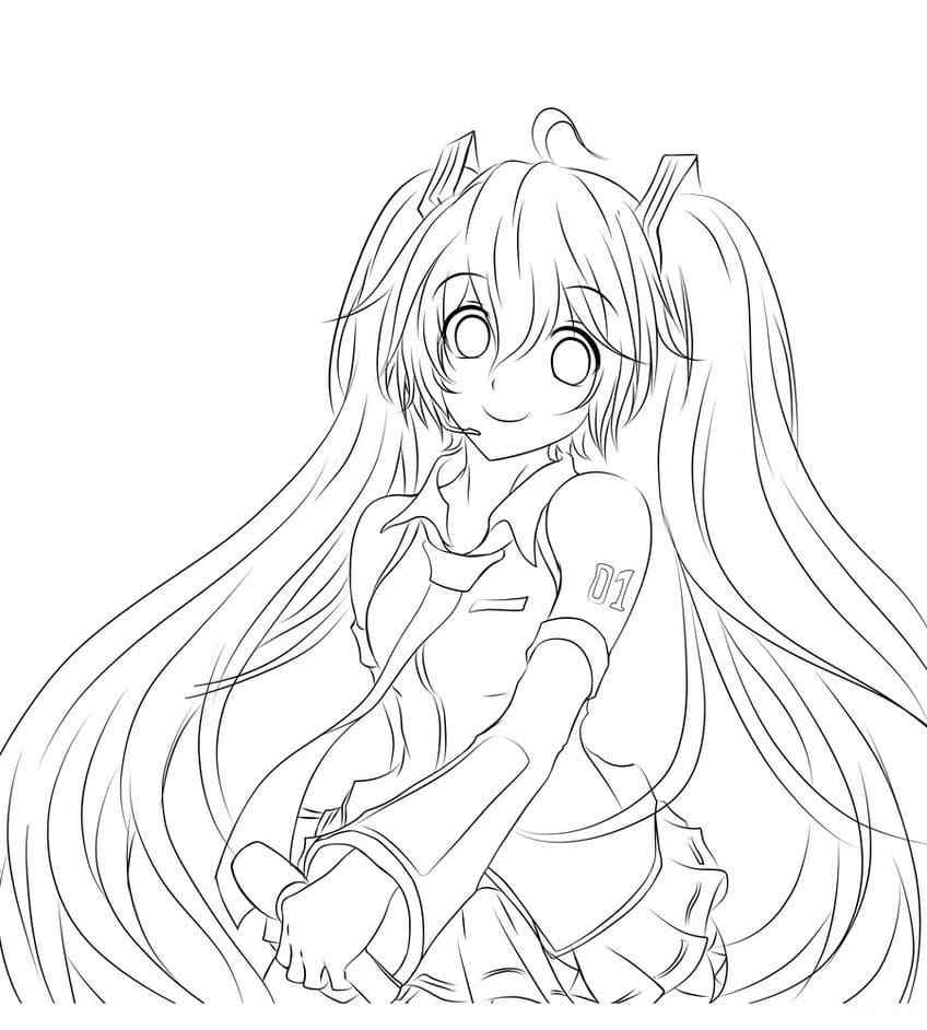 Number One Among Vocaloids Coloring Page
