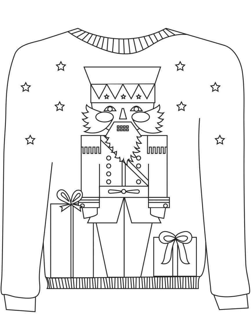 Nutcracker With Gifts On Christmas sweater