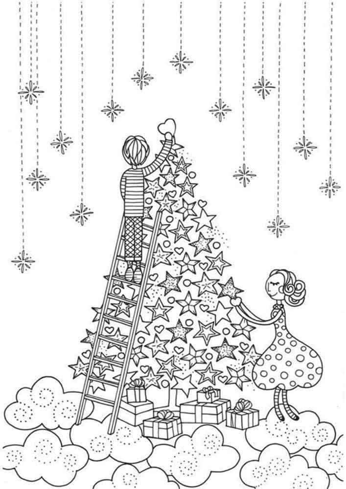 Decorate The Christmas tree Coloring Page