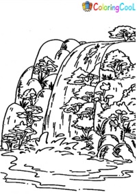 Waterfall Coloring Pages
