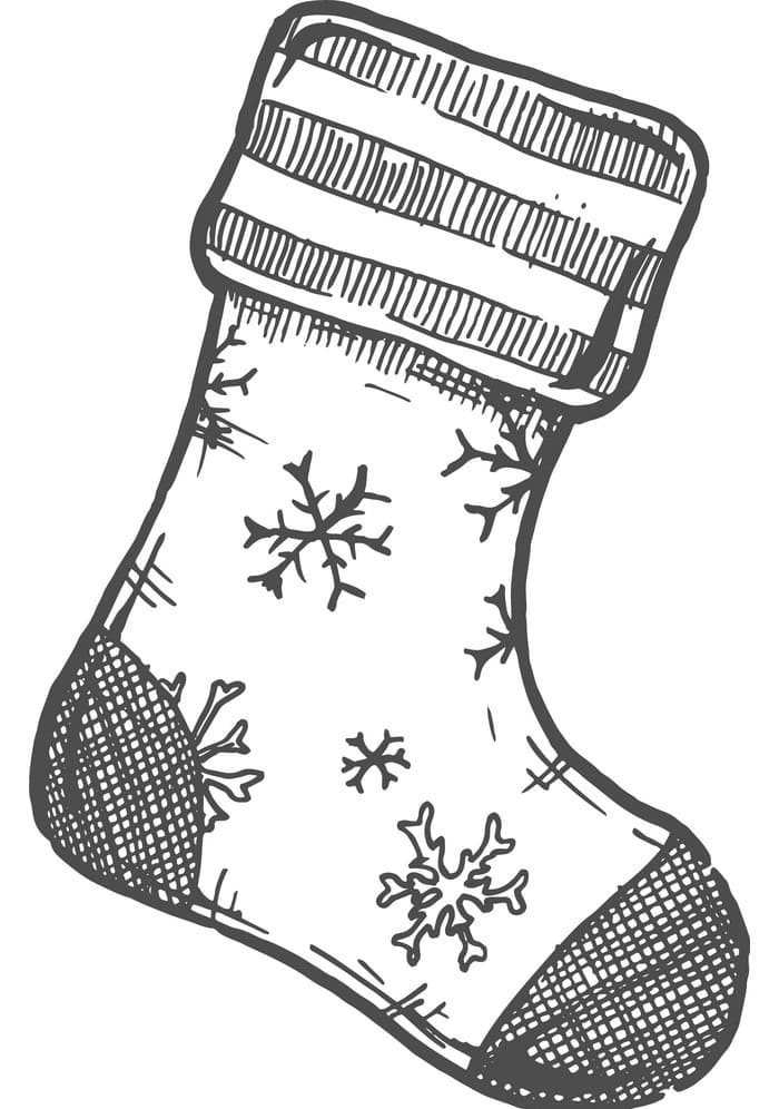 Print Christmas Stockings Coloring Page