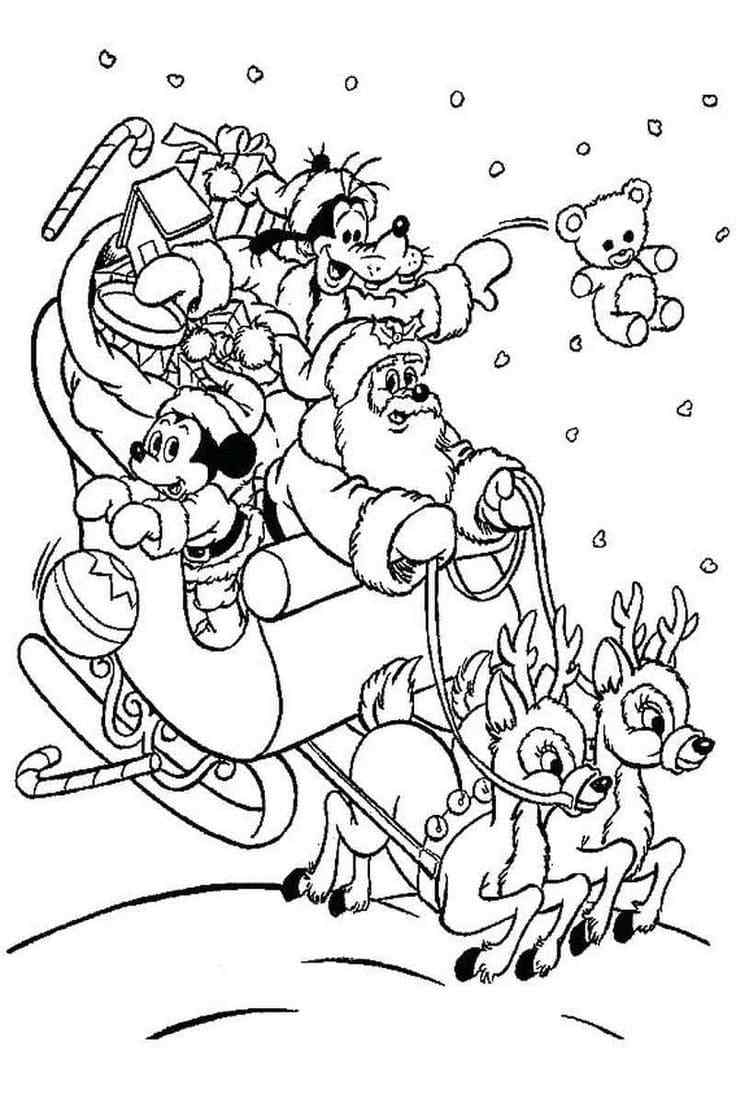 Best Friends In Christmas Party Coloring Page
