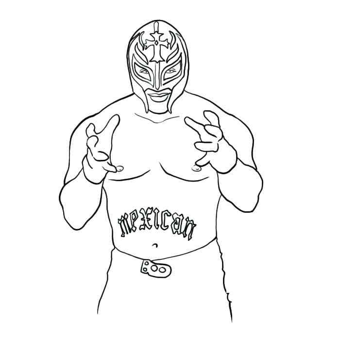 Resolute Rey Mysterio Coloring Page