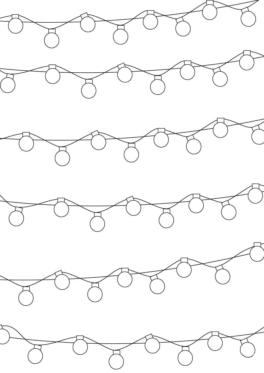 Light Bulbs Decorate Your Windows Coloring Page