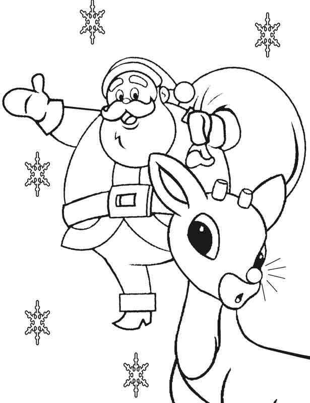 Rudolph Is Surprised By So Many Gifts Coloring Page