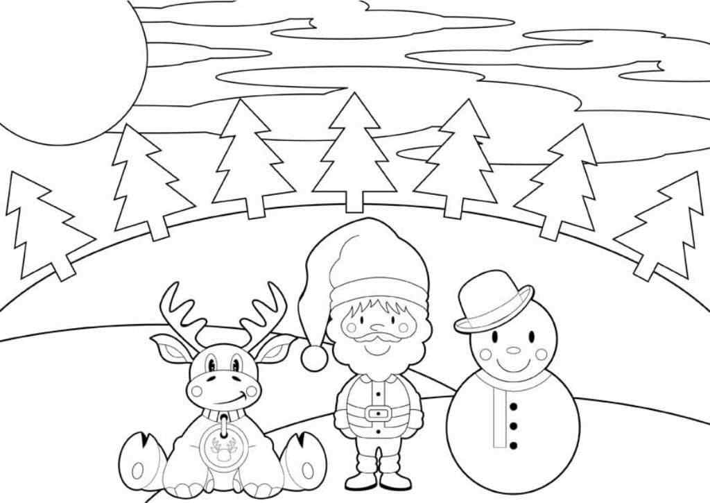 Santa’s Best And Loyal Friends Coloring Page