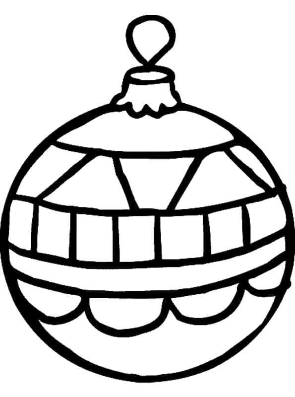Simple Christmas Ball Coloring Page