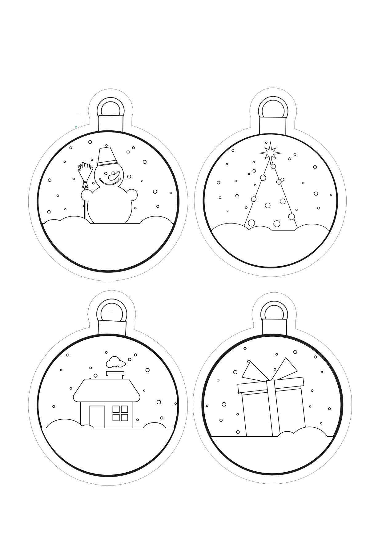 Sketches Of The Christmas Ball Coloring Page