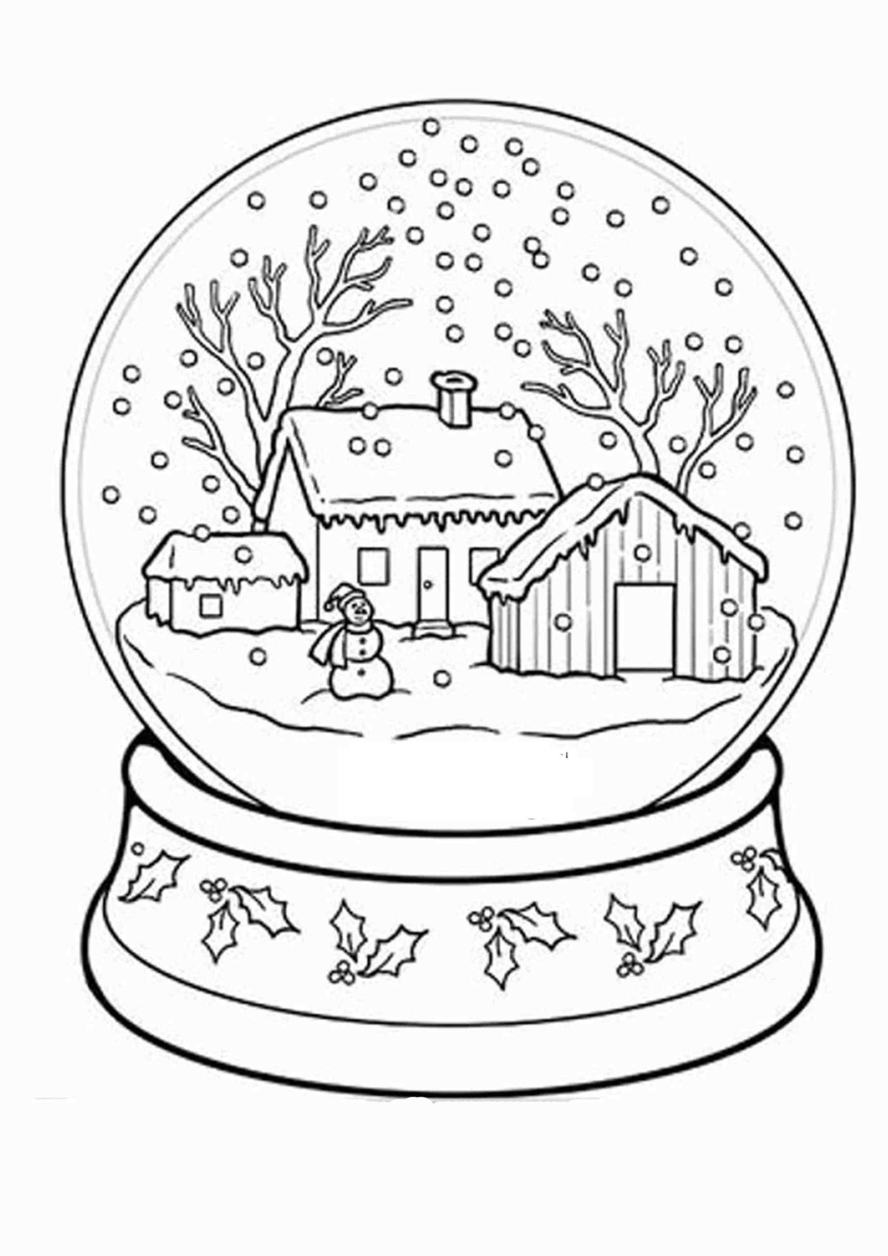 Print Snowball For Kids Coloring Page