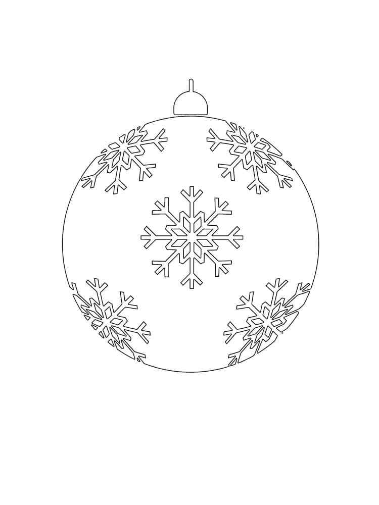 Snowflake Ball Coloring Page