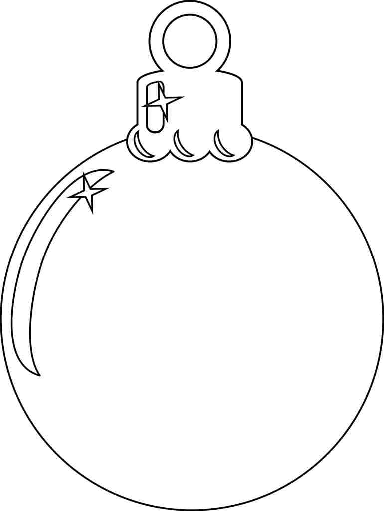 Solid Christmas Ball Coloring Page