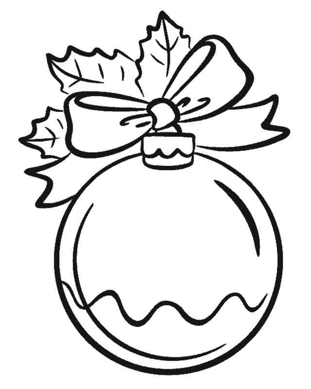 Sparkling Christmas Bal Coloring Page
