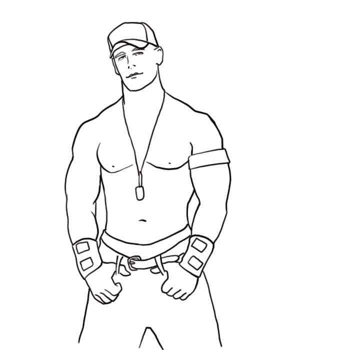 Steadfast And Tough John Cena Coloring Page