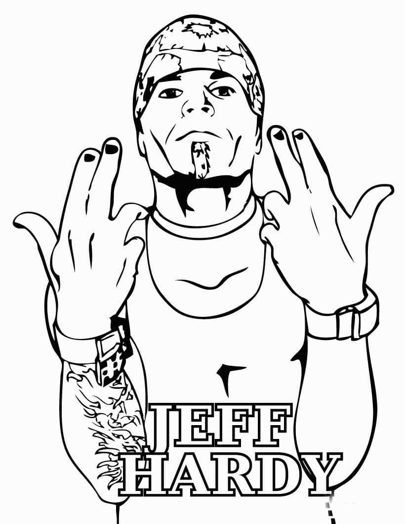 Steel Jeff Hardy Coloring Page